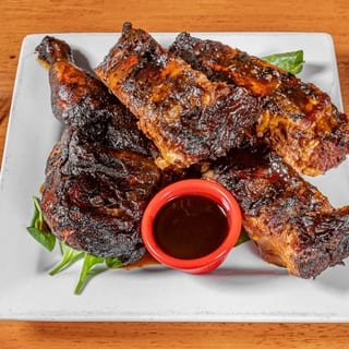 1/2 RACK, 1/2 BBQ CHICKEN